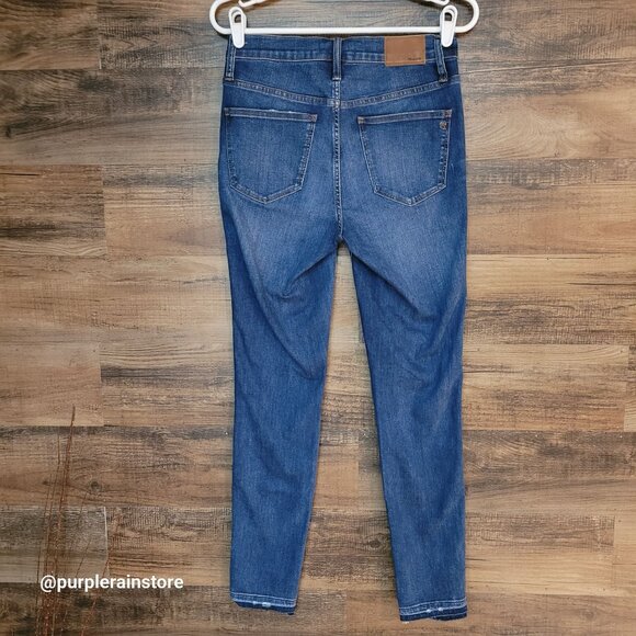 Madewell Jeans 28 Skinny 10" High Rise Rosecliff H6319 Tummy Control Raw Hem - Picture 2 of 12